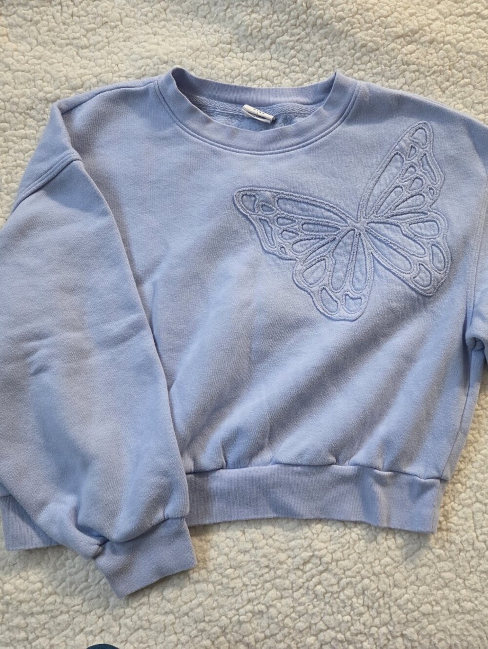 GAP Light Blue Butterfly Applique Sweatshirt